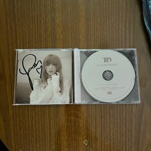 Taylor Swift TTPD Signed CD with a heart
